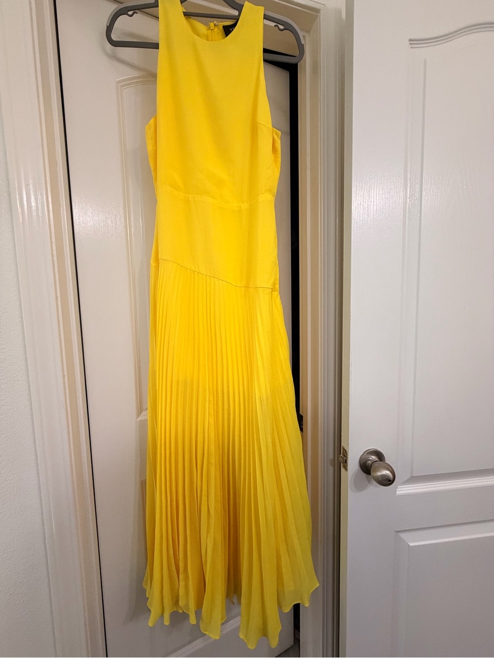 Vici Lemon Yellow Pleated Maxi Dress - Picture 3 of 3